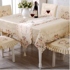 Tc007 floral Encaje borde Tapas para mesa estilo Europa boda mantel bordado hogar partido tabla ropa de alta calidad ali-66773384